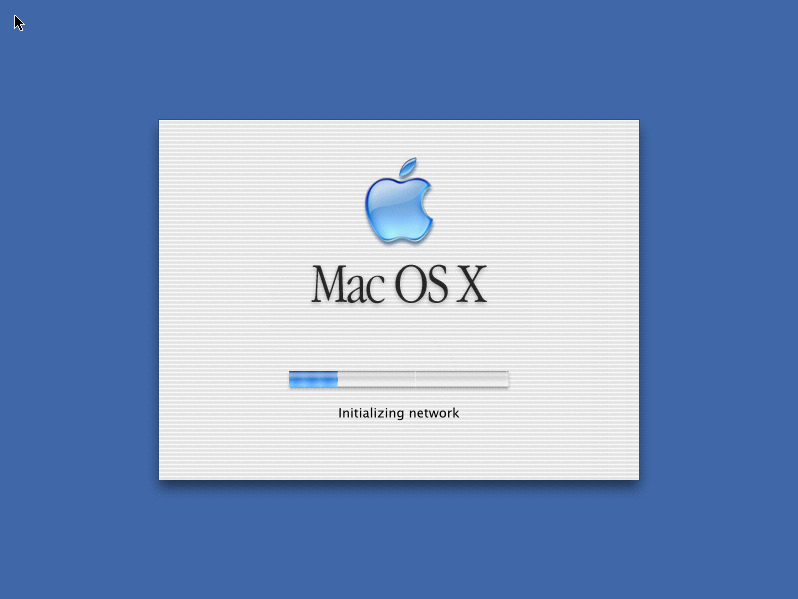 Mac OS X 10.0 Cheetah Loading Screen (2001)